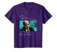 The Office perché Perdere Tempo Dire Tante Parole? Maglietta, Bambini, Viola, 3 Anni