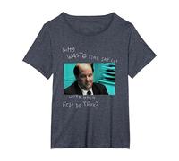 The Office perché Perdere Tempo Dire Tante Parole? Maglietta, Donna Plus-Size, Pervinca, 2X