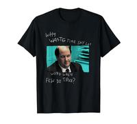 The Office perché Perdere Tempo Dire Tante Parole? Maglietta, Uomo, Nero, XXL