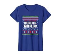 The Office Vacanza Multicolore Dunder Mifflin Maglietta, Donna, Blu Reale, S