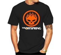 The Offspring Skull Logo Rock Band Men's Black T-Shirt Size S to 4XL Summer Mens