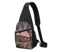 The Old Hollywood - Borsa a tracolla per uomo e donna, con stampa di Hollywood, per attività all'aperto, escursioni, sport