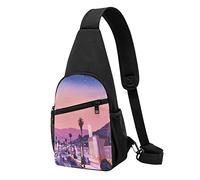 The Old Hollywood Casual Una Spalla Cross Body Borsa Del Petto Del Raccoglitore Del Telefono Sacchetto Del Telefono Degli Uomini Cross Body, Nero , Taglia unica