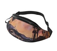 The Old Hollywood - Marsupio con stampa di Hollywood, per uomo e donna, con tracolla regolabile, per escursionismo, corsa, viaggi, ciclismo