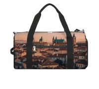 The Old Town at Sunset Borsa da palestra per uomo e donna, borsa da palestra impermeabile, grande borsa da viaggio per allenamento
