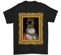 The One True Cat King Funny Uomo T-Shirt 100% Cotone