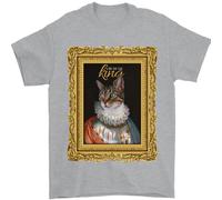 The One True Cat King Funny Uomo T-Shirt 100% Cotone