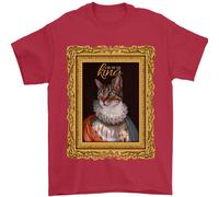 The One True Cat King Funny Uomo T-Shirt 100% Cotone