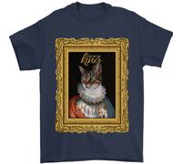The One True Cat King Funny Uomo T-Shirt 100% Cotone