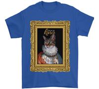 The One True Cat King Funny Uomo T-Shirt 100% Cotone
