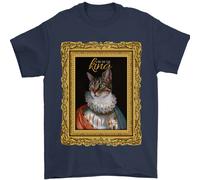 The One True Cat King Funny Uomo T-Shirt 100% Cotone