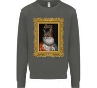 The One Vero Gatto King Divertente Bambini Felpa Maglione