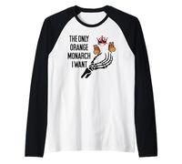 The Only Orange Monarch I Want We Only Need One No Kings USA Maglia con Maniche Raglan