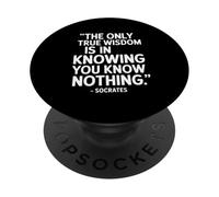 The Only Wisdom Socrates frase di un filosofo PopSockets PopGrip Adesivo