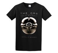 The Orb Metallic Spheres Unisex 100% Cotton Short-Sleeve T-Shirts Black XXL
