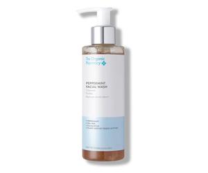 The Organic Pharmacy Detergente viso alla menta piperita, 200 ml, deterge ed equilibrio, con menta piperita, tea tree, eucalipto, rinfresca la pelle, biologico 10,30%, naturale 87,80%