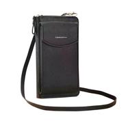 The Original Clutch Wallet Trendy Mobile Phone Bag Korean Fashion Large Capacity Double Layer Wallet Multi Functional Women Crossbody Bag Easy Wallets For Women Small Easy Wallet (BK1, One Size)