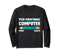 The Original Computer Pencil Funny Writing Gift Maglia a Manica