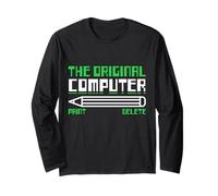 The Original Computer Pencil Funny Writing Gift Maglia a Manica