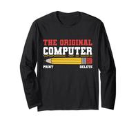The Original Computer Pencil Funny Writing Gift Maglia a Manica