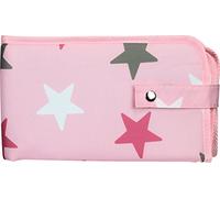 The Original Dooky 126476 Fasciatoio da Viaggio con Scomparti per il Cambio del Bambino, Rosa con Stelle