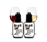 The Original Drop It Wine Drops, 2 gocce di vino prodotte negli Stati Uniti che riducono naturalmente sia i solfiti di vino che i tannini, possono eliminare la sensibilità al vino, le allergie al