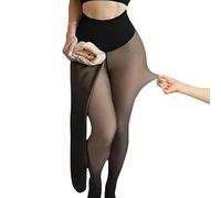 The Original Magic - Leggings foderati in pile, con fascia di compressione e una cucitura, collant modellanti a gamba nuda taglie forti, Leggero., Taglia unica