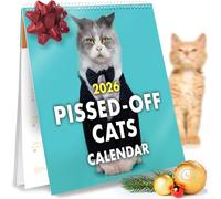 The Original P'd Off Cats Calendario 2025, divertente e impertinente regalo per gli amanti dei gatti arrabbiati, 12 mesi, da parete, per scherzi