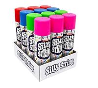 The Original Silly String! Silly String - Set di 12 scatole per feste, colori assortiti, 85 g, l'unica vera festa in una scatola