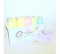 The Other Candles Set di miscelazione - 6 x 100 g cera colorata + 12 stoppini di sabbia per candele con stoppino set di candele, sabbia, perle, candele, madreperla, set di cera per candele