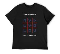 The Outfield Voices of Babylon Music Unisex 100% Cotton Short-Sleeve T-Shirts Black S