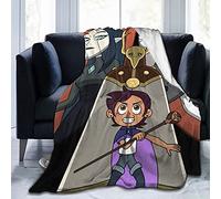 The Owl House Coperta in flanella leggera e accogliente coperta morbida per divano adatta per tutte le stagioni, 80 x 60 cm