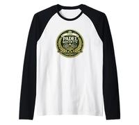 The Padel Society - Giocatore di Paddle con Stemma Elegante Maglia con Maniche Raglan