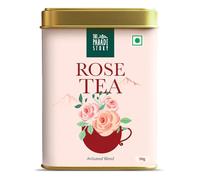 The Pahadi Story Rose-Tea 50gm, Natural Sun Dried Rose Petal with Whole Green Tea Loose Leaves for Beautiful Skin and Hair, Herbal Rose Green Tea
