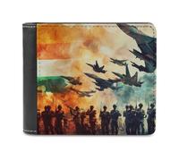 The Pakistan India Wars - Portafogli stampati a due ante con scomparti multipli per carte di credito, per uomini e donne