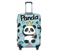 The Panda with The Crown - Copertura elastica per valigia, da viaggio, antigraffio, con stampa, Nero , S
