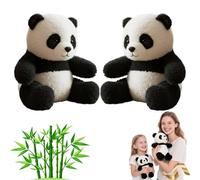 The Pandy - Guarigione emotiva su richiesta, peluche realistico a forma di panda, guarigione emotiva del panda, il movimento dell'abbraccio Pandy, per alleviare lo stress e il comfort (2 pezzi)