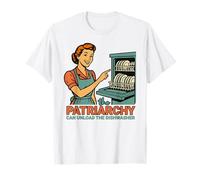 The Patriarchy Can Unload the Dishwasher Funny Retro Meme Maglietta