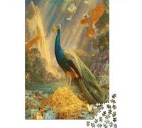 The Pavone Stands on A Golden Mound Jigsaw Puzzle 38x26cm/1000pcs Adulti Puzzle Gioco EduGattoivo Decorazioni Per La Casa