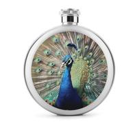 The Peacock - Fiaschetta per liquore, in acciaio inox, a tenuta stagna, portatile, per esterni, campeggio, viaggi, regali