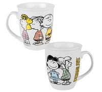 The Peanuts Family - Tazza da caffè Snoopy, in ceramica, 280 ml, colore: Bianco