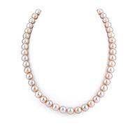 The Pearl Source con perla d' acqua dolce da 8 - 9 mm Qualità AAA collana per donne in principessa 43,2 cm lunghezza