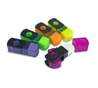 The Pencil Grip Eisen Pencil Sharpener and Eraser Combo 2-in-One Sharpener Eraser Combo Assorted Colors 10 Count (ESN-48010)