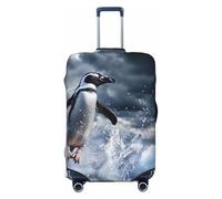 The Penguin Taking Off - Copertura elastica per bagagli da viaggio, con stampa, antigraffio, Nero , M