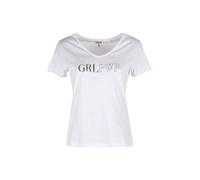 The People Rep T-shirt donna in cotone con scollo a V e stampa scritta