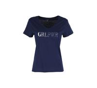 The People Rep T-shirt donna in cotone con scollo a V e stampa scritta