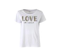 The People Rep T-shirt donna in cotone con stampa animalier e micro borchie