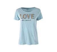 The People Rep T-shirt donna in cotone con stampa animalier e micro borchie