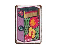 The Perfect Match - Poster in metallo retrò, decorazione da parete per bar, grotte, bar, famiglia, garage, 20 x 30 cm