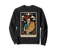 The Persian Cat Mom Scheletro Tarocchi Carta Witchy Moon Felpa